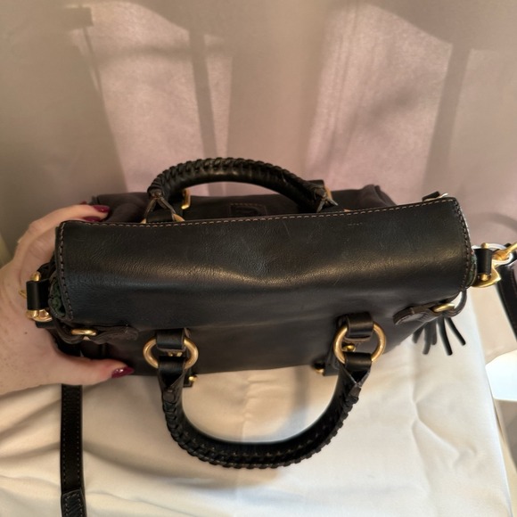 Dooney and Bourke Florentine Leather Micro Satchel Crossbody Bag Purse Black New - Picture 6 of 16